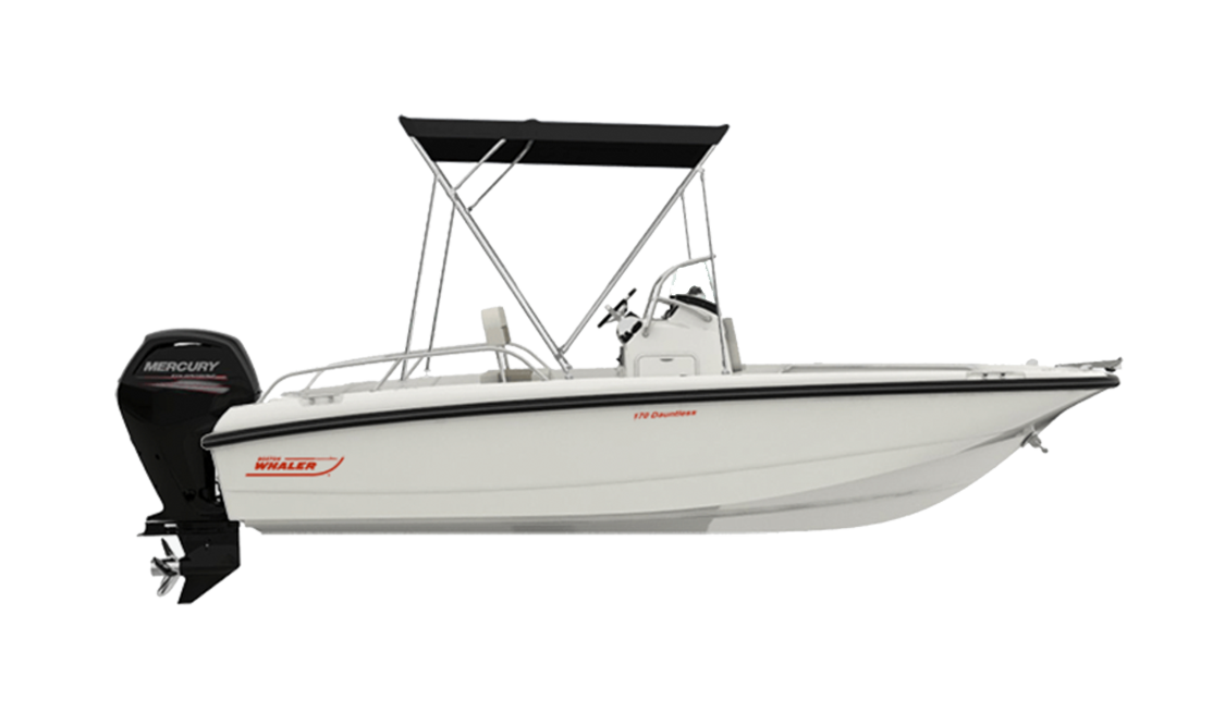 a Dauntless boat by Boston Whaler