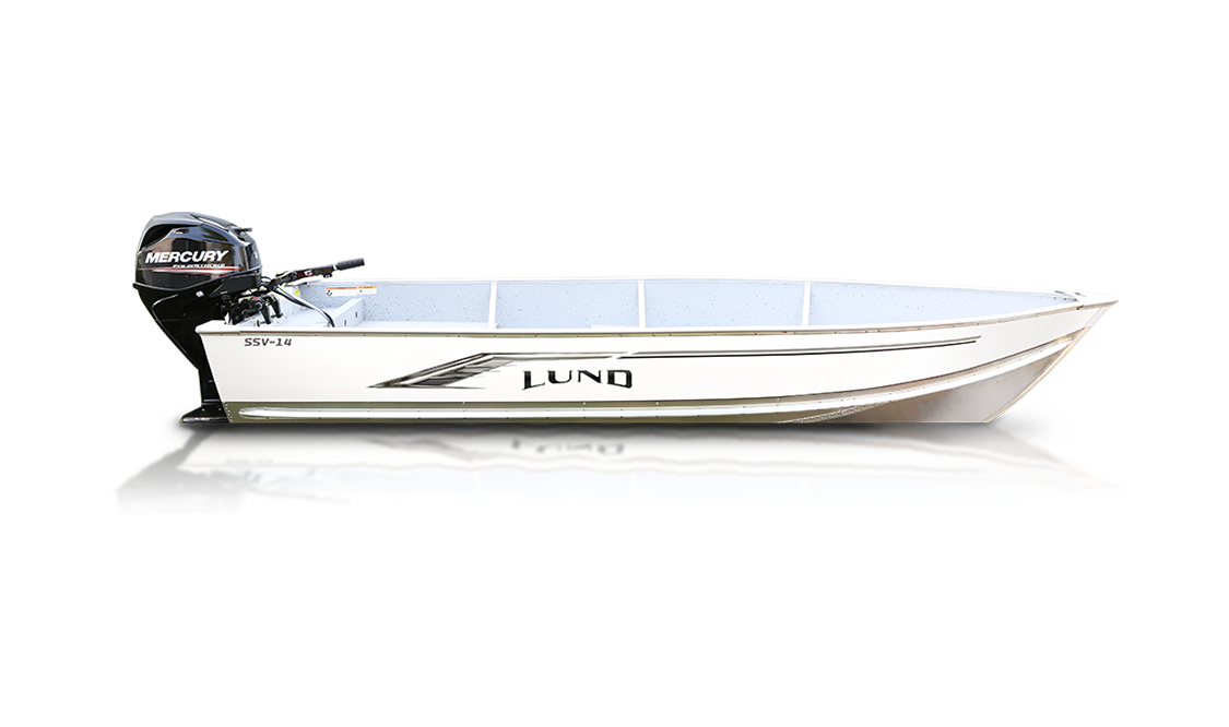 a SSV Fishboat made by Lund, sold at Gordon Bay Marine for fishing and utility.