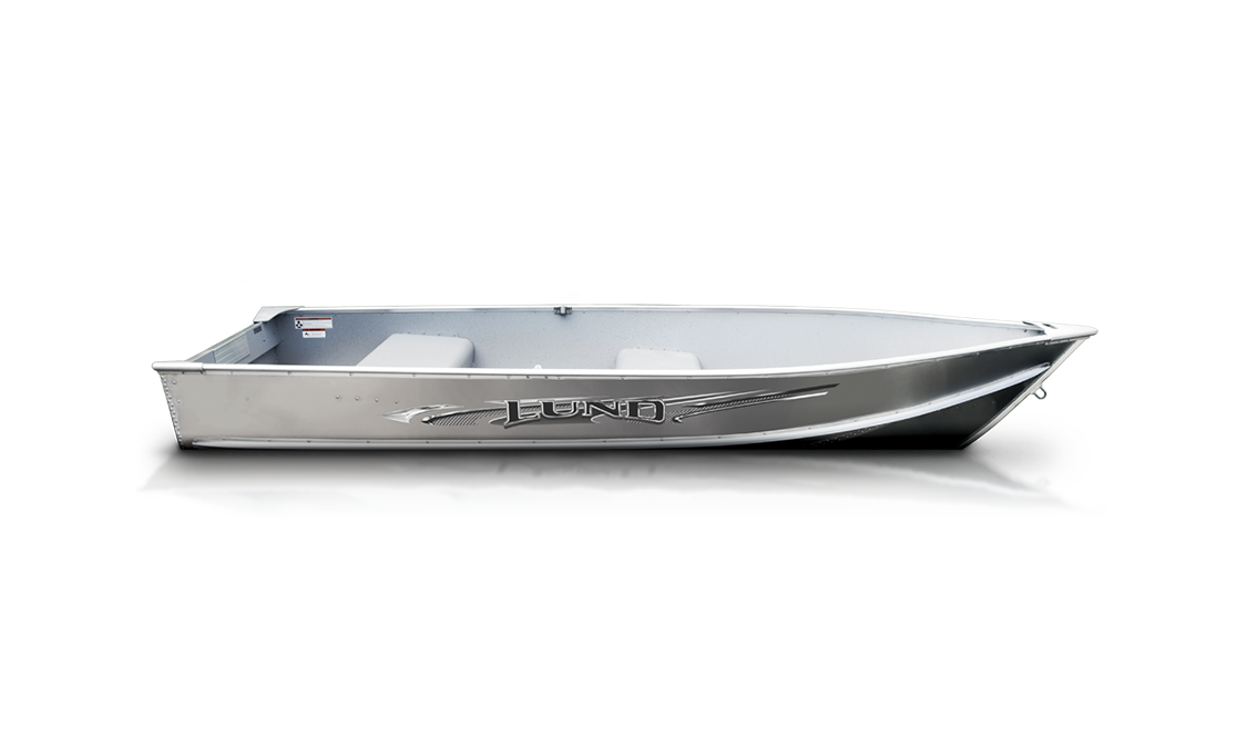 a Lund A-series fishing aluminum boat sold by Gordon Bay Marine