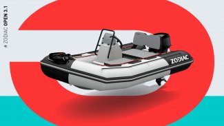 an open series 3.1 zodiac inflatable boat
